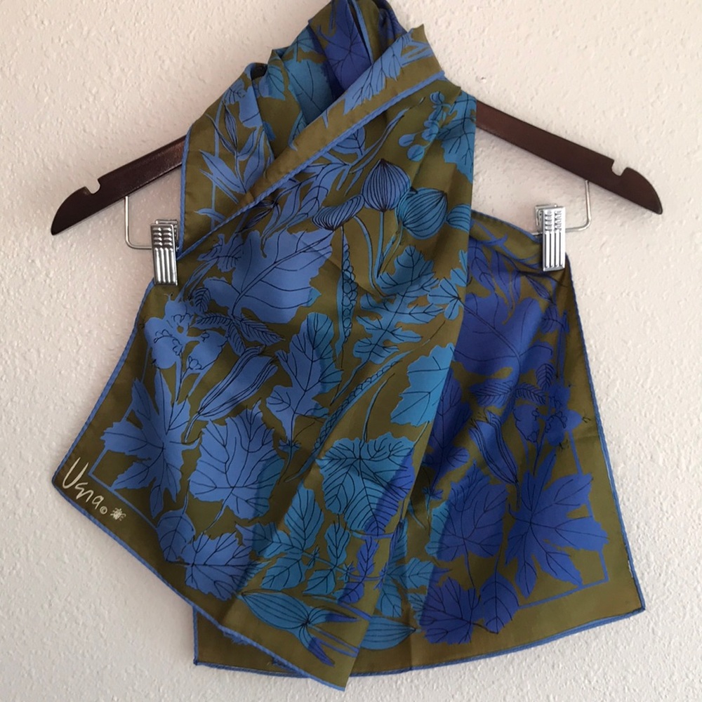 Vera Neumann rectangular scarf, botanical, 14”x44”